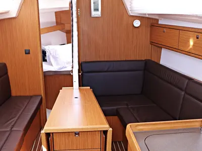 Salon of Mirella, a Bavaria Cruiser 33 sailboat at Sukošan, Croatia