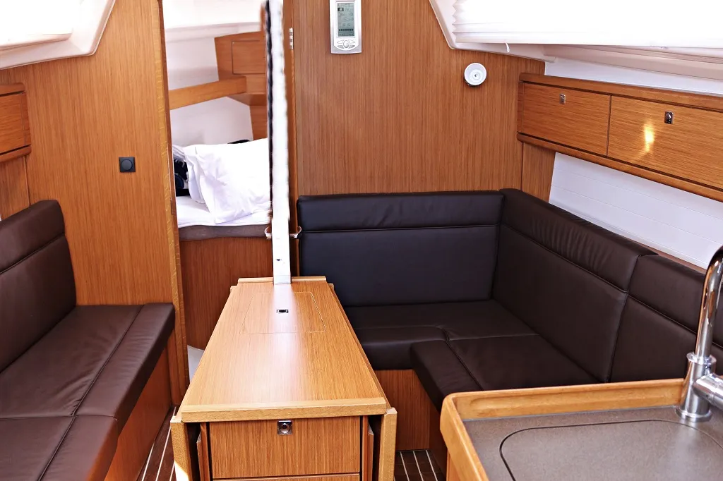 Salon of Mirella, a Bavaria Cruiser 33 sailboat at Sukošan, Croatia