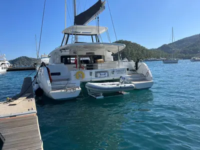 Eternityx, a Lagoon 46 catamaran at Fethiye, Turkey