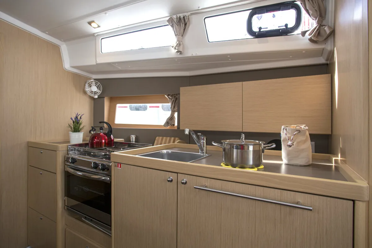 Galley of Bellagio, a Beneteau Oceanis 38.1 sailboat at Zadar, Croatia