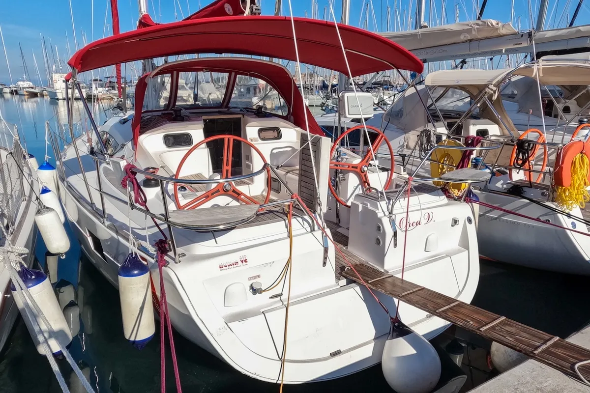 Orca V., a Elan Impression 394 sailboat at Izola / Isola, Slovenia