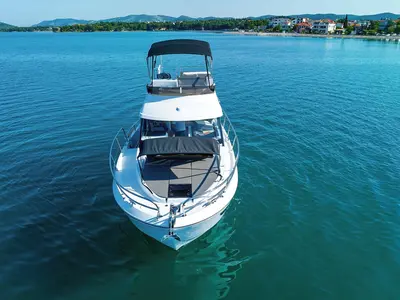 Tango, a Beneteau Antares 11 Fly OB motorboat at Pirovac, Croatia