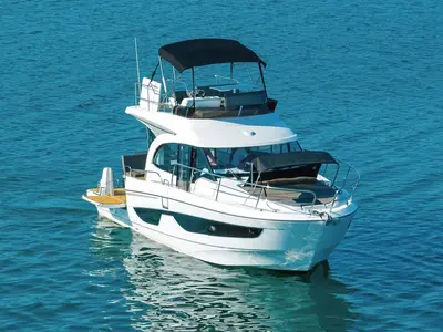 Tango, a Beneteau Antares 11 Fly OB motorboat at Pirovac, Croatia