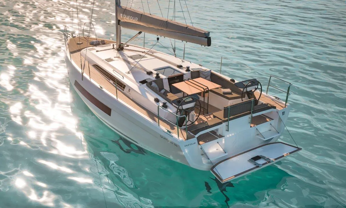 Takamaka, a Dufour 39 sailboat at es Jonquet, Spain