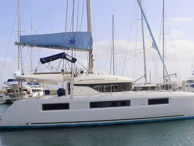Skye , a Lagoon 50 catamaran at Road Town, British Virgin Islands