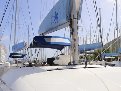 Skye , a Lagoon 50 catamaran at Road Town, British Virgin Islands