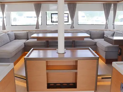 Salon of Skye, a Lagoon 50 catamaran at Parham Town, British Virgin Islands
