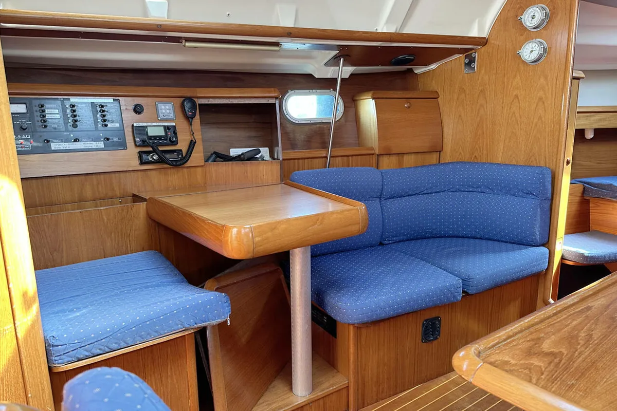 Salon of Moulin Rouge, a Jeanneau Sun Odyssey 40 sailboat at Barth, Germany