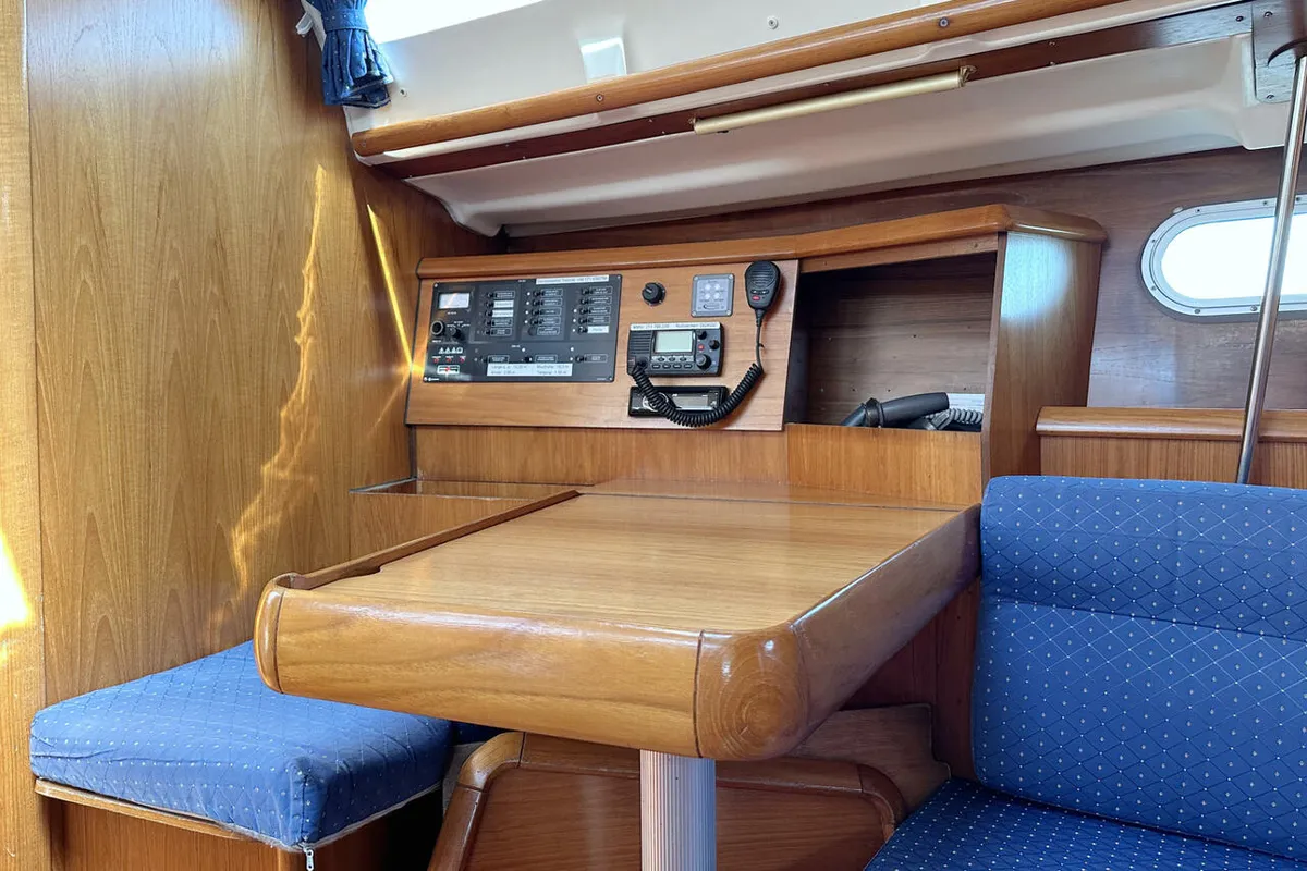 Salon of Moulin Rouge, a Jeanneau Sun Odyssey 40 sailboat at Barth, Germany