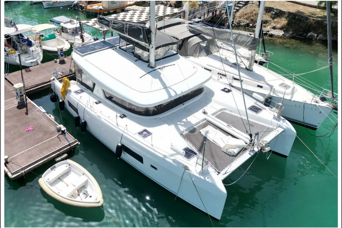 Moana-4, a Lagoon 42 catamaran at Fethiye, Turkey