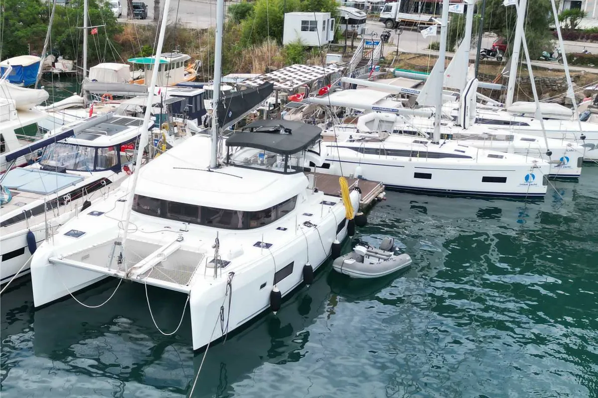 Moana-4, a Lagoon 42 catamaran at Fethiye, Turkey