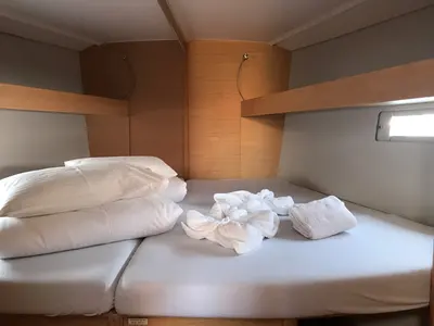 Cabin on Lisabet, a Dufour 460 Grand Large sailboat at Primošten, Croatia