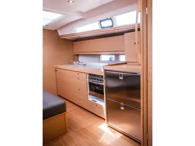 Galley of Lisabet, a Dufour 460 Grand Large sailboat at Primošten, Croatia