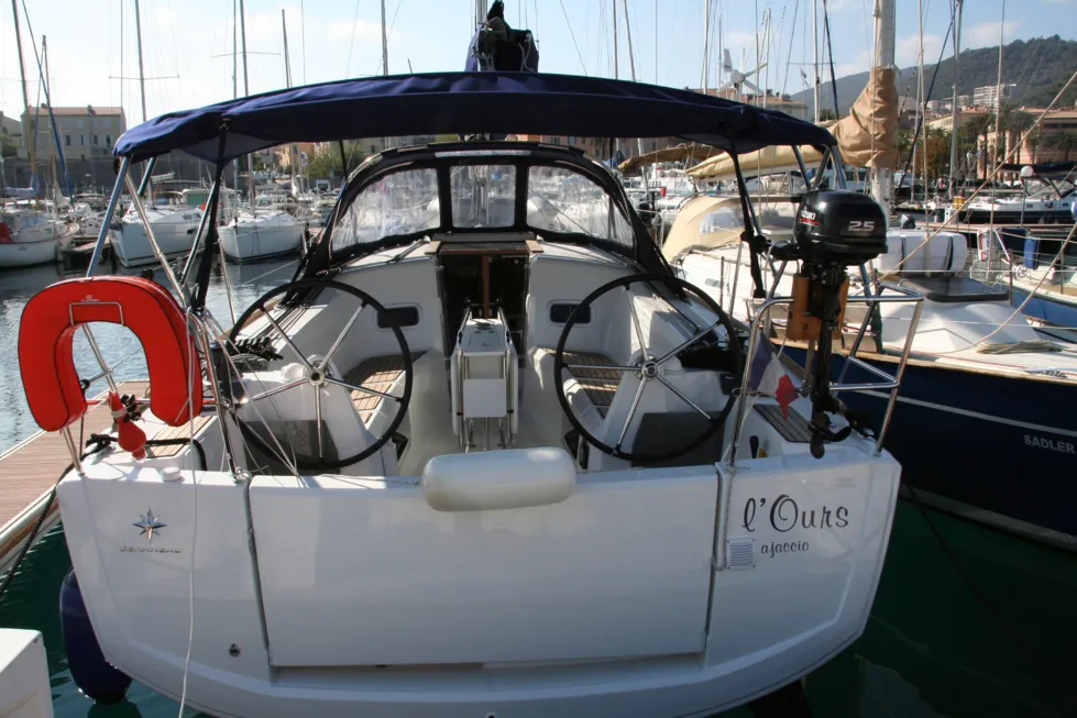 Nanouk, a Jeanneau Sun Odyssey 349 sailboat at Ajaccio, France
