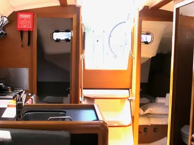 Nanouk, a Jeanneau Sun Odyssey 349 sailboat at Ajaccio, France