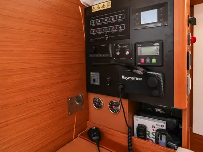 Galley of NorthWind 35, a Jeanneau Sun Odyssey 350 sailboat at Sipias Municipal Unit, Greece