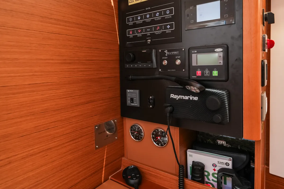 Galley of NorthWind 35, a Jeanneau Sun Odyssey 350 sailboat at Sipias Municipal Unit, Greece