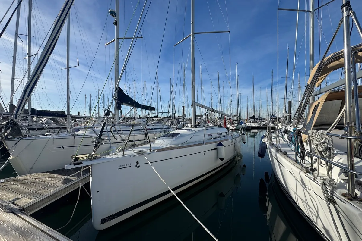 Exterior view of Barboat, a Beneteau First 30 sailboat at La Rochelle, France