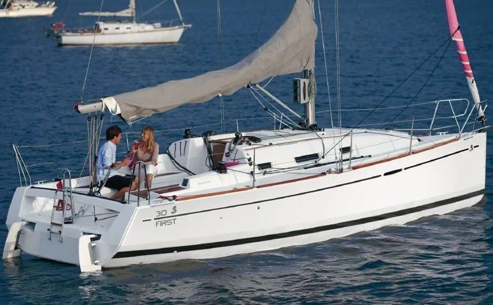 Exterior view of Barboat, a Beneteau First 30 sailboat at La Rochelle, France