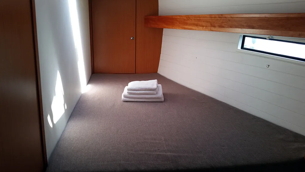 Cabin on Silver Cloud, a Bavaria Cruiser 50 sailboat at Llucmajor, Spain