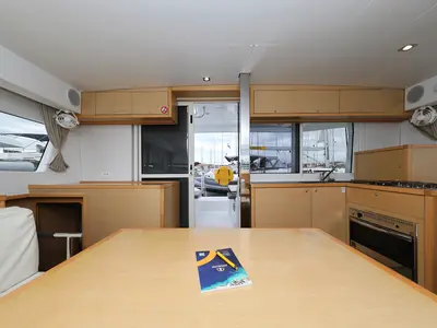 Galley of Lilla V, a Lagoon 39 catamaran at Grad Biograd na Moru, Croatia