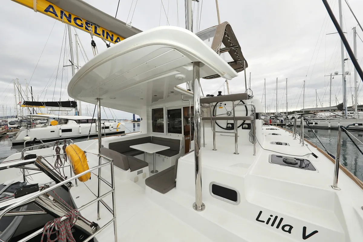 Lilla V, a Lagoon 39 catamaran at Biograd na Moru, Croatia