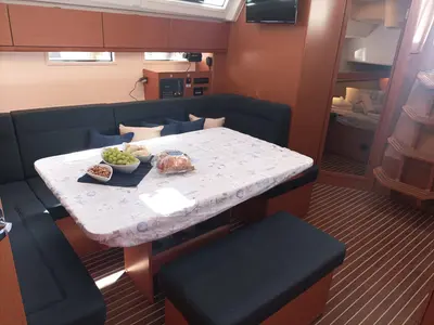 Salon of Pluton, a Bavaria Cruiser 46 sailboat at Split, Croatia