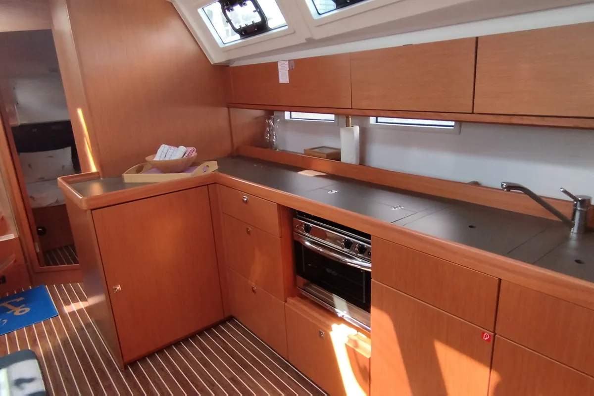 Galley of Pluton, a Bavaria Cruiser 46 sailboat at Split, Croatia