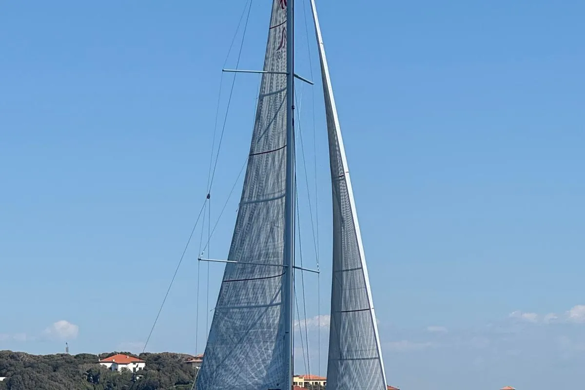 Exterior view of no_name, a Hanse 360 sailboat at Rosignano Solvay, Italy