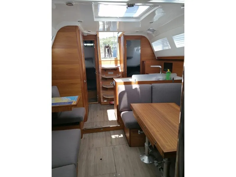 Salon of Top Secret, a Elan Impression 40.1 sailboat at Primošten, Croatia