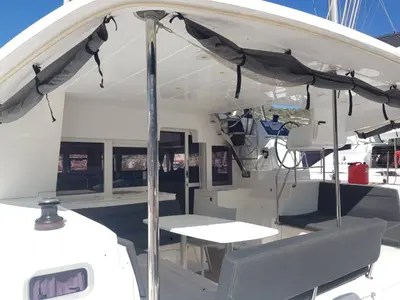 Blue Diamond, a Lagoon 450 Sport catamaran at Pianottoli-Caldarello, France