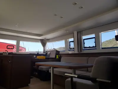Blue Diamond, a Lagoon 450 Sport catamaran at Pianottoli-Caldarello, France