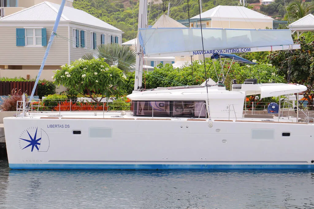 LIBERTAS DS (ex. Thor), a Lagoon 450 F catamaran at Road Town, British Virgin Islands