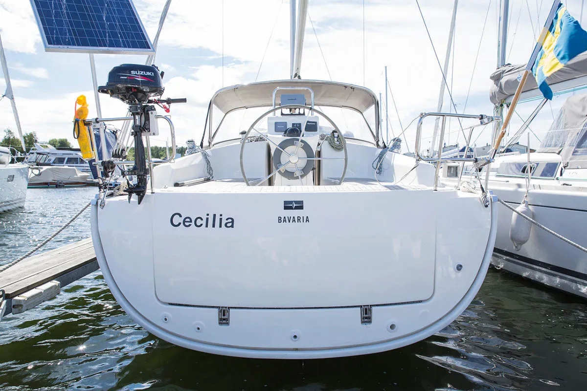 Cecilia, a Bavaria Cruiser 36 sailboat at Gåshaga, Sweden