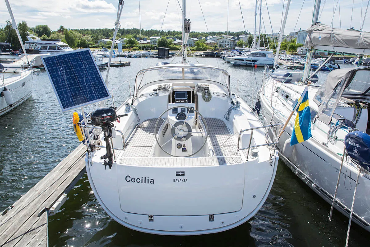 Cecilia, a Bavaria Cruiser 36 sailboat at Gåshaga, Sweden