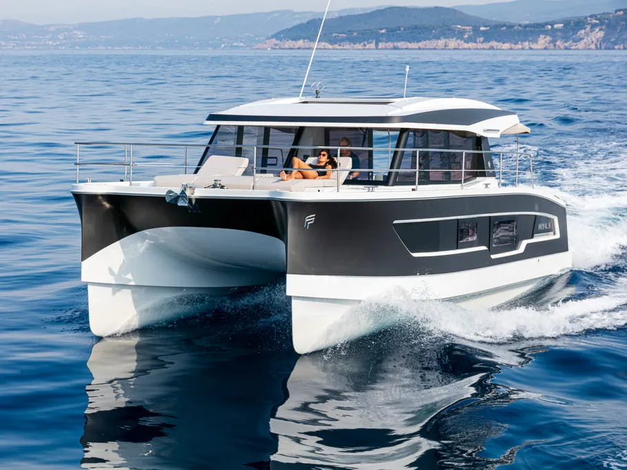Nina, a Fountaine Pajot MY4.S catamaran at Taranto, Italy