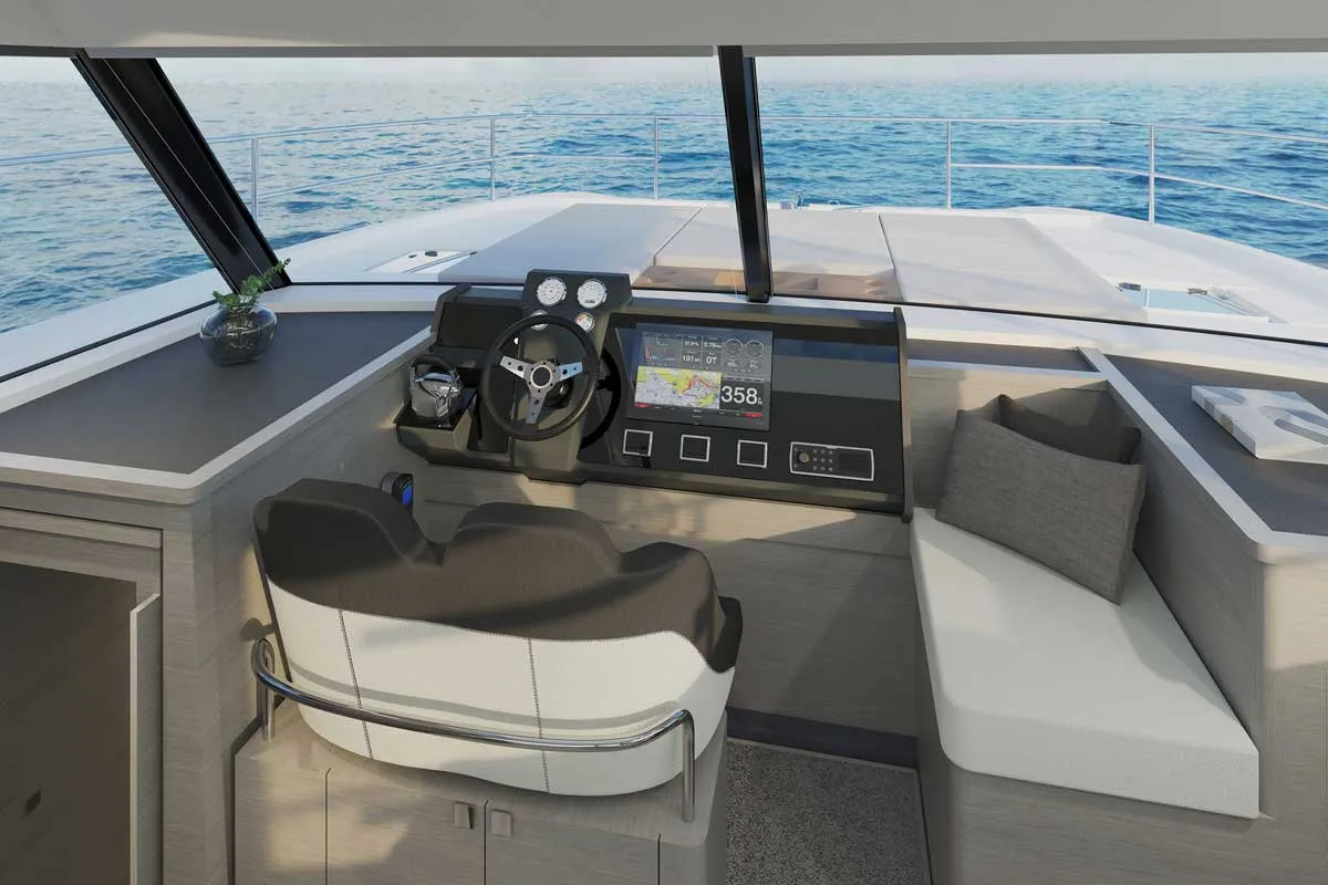 Nina, a Fountaine Pajot MY4.S catamaran at Taranto, Italy