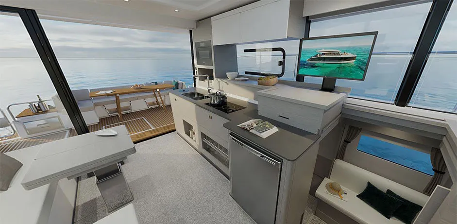 Nina, a Fountaine Pajot MY4.S catamaran at Taranto, Italy