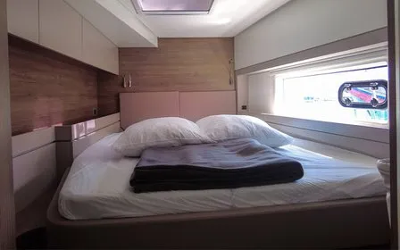Cabin on Seasight, a Bali 4.4 catamaran at Ajaccio, France