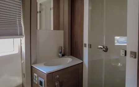Galley of Seasight, a Bali 4.4 catamaran at Ajaccio, France