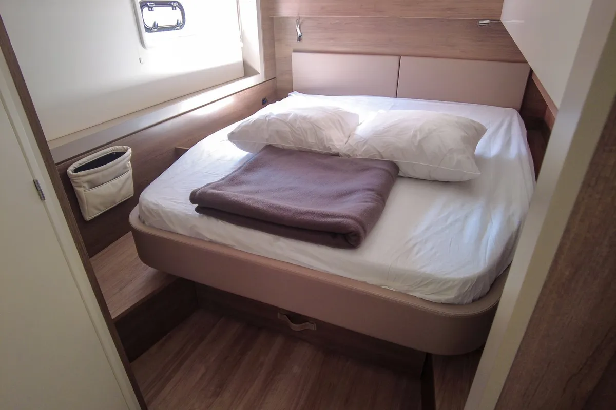 Cabin on Seasight, a Bali 4.4 catamaran at Ajaccio, France