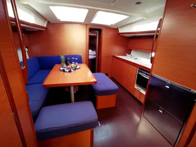 Salon of Aegean Blue, a Dufour 460 GL sailboat at Novi Vinodolski, Croatia
