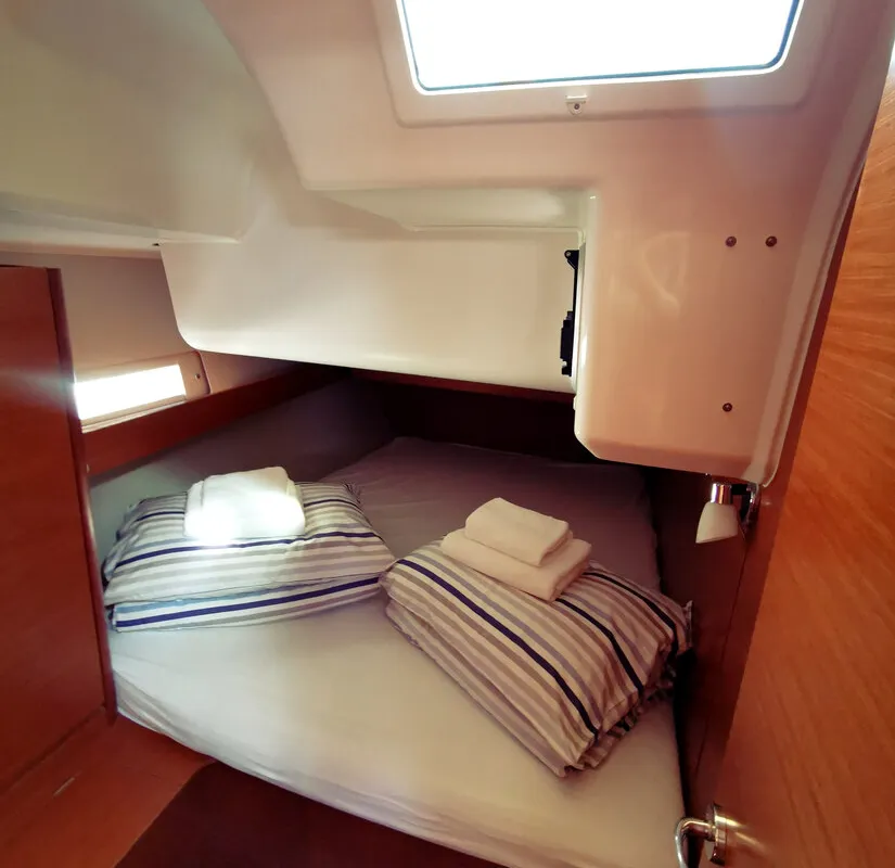 Cabin on Aegean Blue, a Dufour 460 GL sailboat at Novi Vinodolski, Croatia