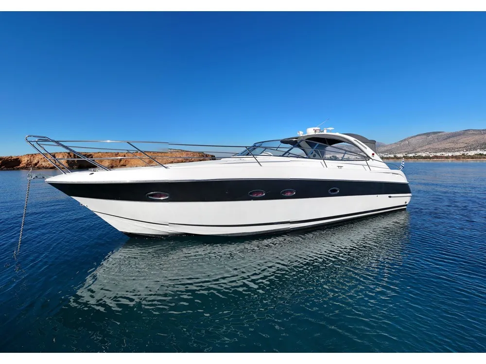 Exterior view of Bavaria 40, a sailboat at Mykonos, Greece