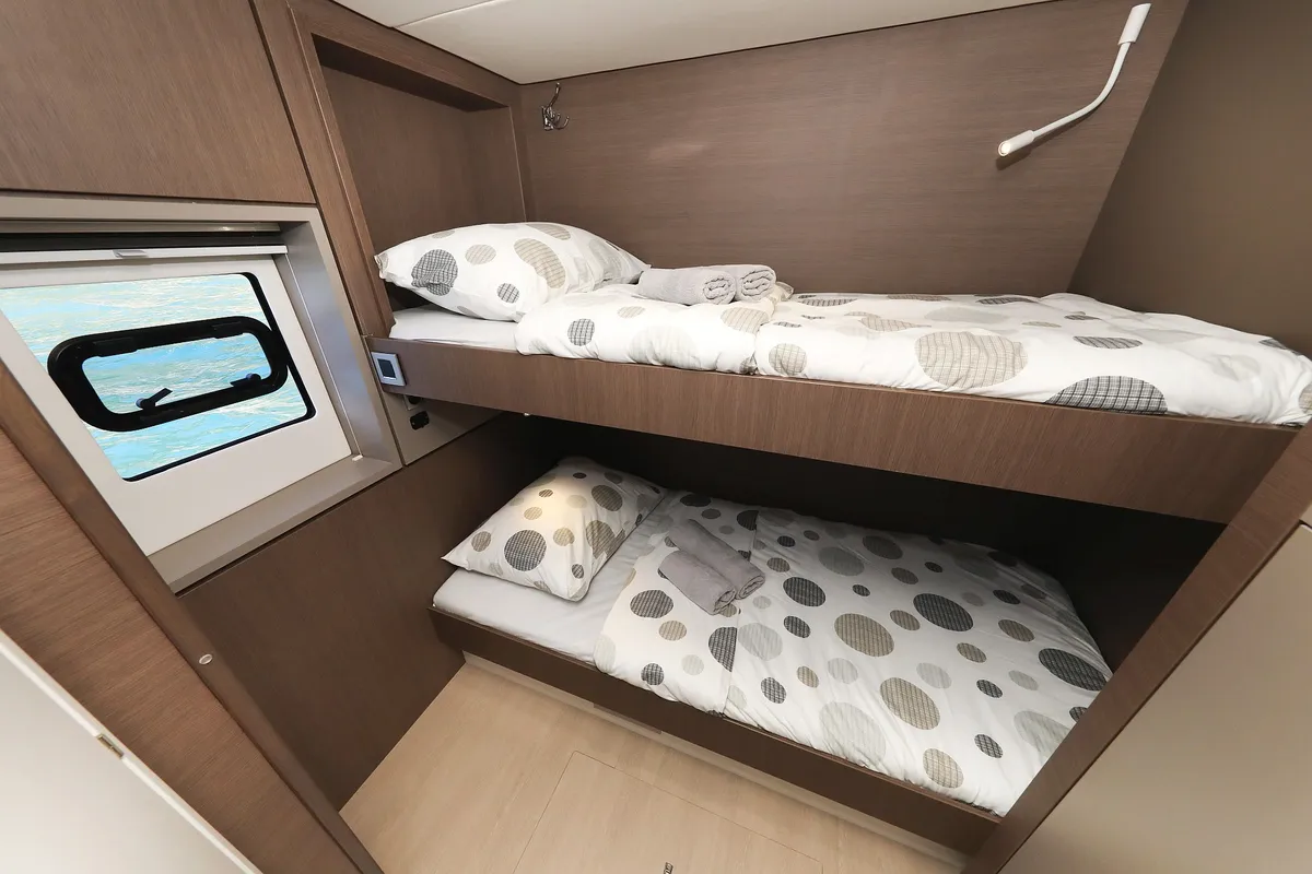 Cabin on Vaya Con Dios, a Bali 4.8 catamaran at Grad Kaštela, Croatia