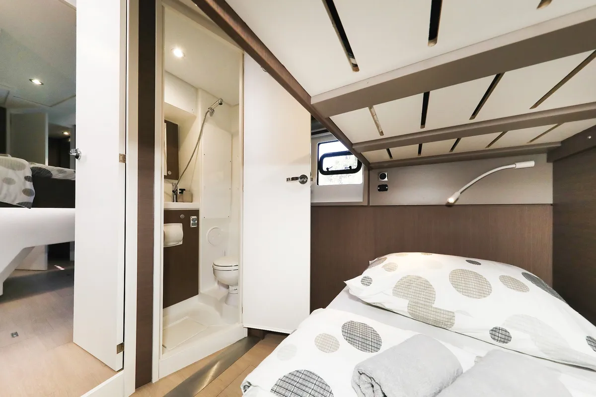 Cabin on Vaya Con Dios, a Bali 4.8 catamaran at Grad Kaštela, Croatia