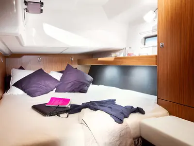 Cabin on Tokaj, a Bavaria Cruiser 46 sailboat at Seget Donji, Croatia