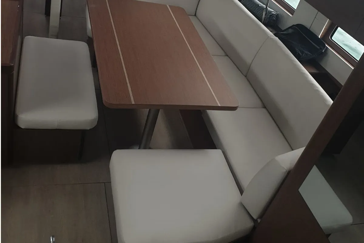 Salon of Irene, a Beneteau Oceanis 46.1 sailboat at Cannigione, Italy