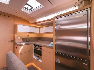 Galley of Bellatrix, a Dufour 470 sailboat at Kaštela, Croatia