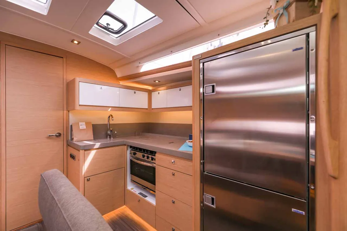 Galley of Bellatrix, a Dufour 470 sailboat at Kaštela, Croatia
